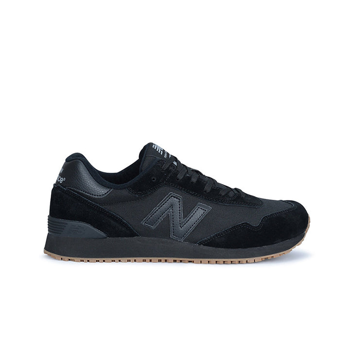 Der New Balance 515 SR Berufsschuh für Herren in der Farbe Schwarz von der Außenseite