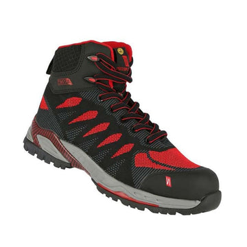 Nitras PRO STEP MID - Sicherheitsstiefel S1P - Schwarz/Rot